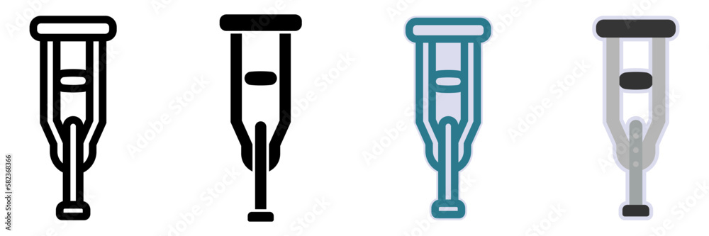 Crutches icon. sign for mobile concept and web design. vector illustration Crutches icon. sign for mobile concept and web design. vector illustration