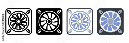 Computer cooler icon. sign for mobile concept and web design. vector illustration