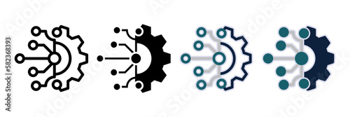 Digital technology icon. sign for mobile concept and web design. vector illustration