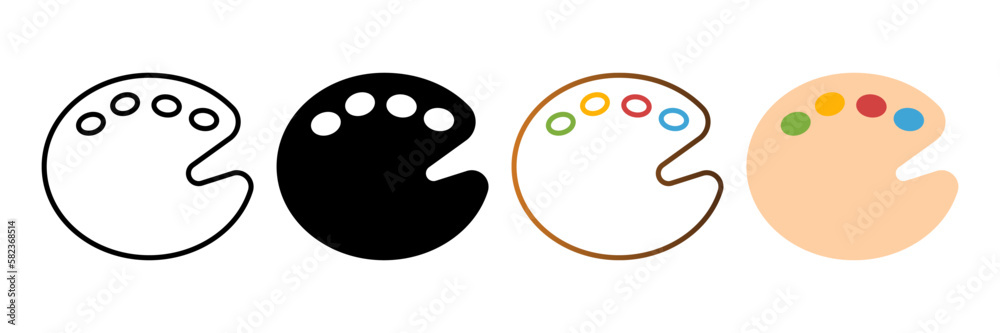 Palette icon. sign for mobile concept and web design. vector illustration