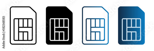 Sim card icon. sign for mobile concept and web design. vector illustration