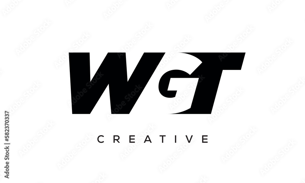 WGT letters negative space logo design. creative typography monogram vector
WGT letters negative space logo design. creative typography monogram vector