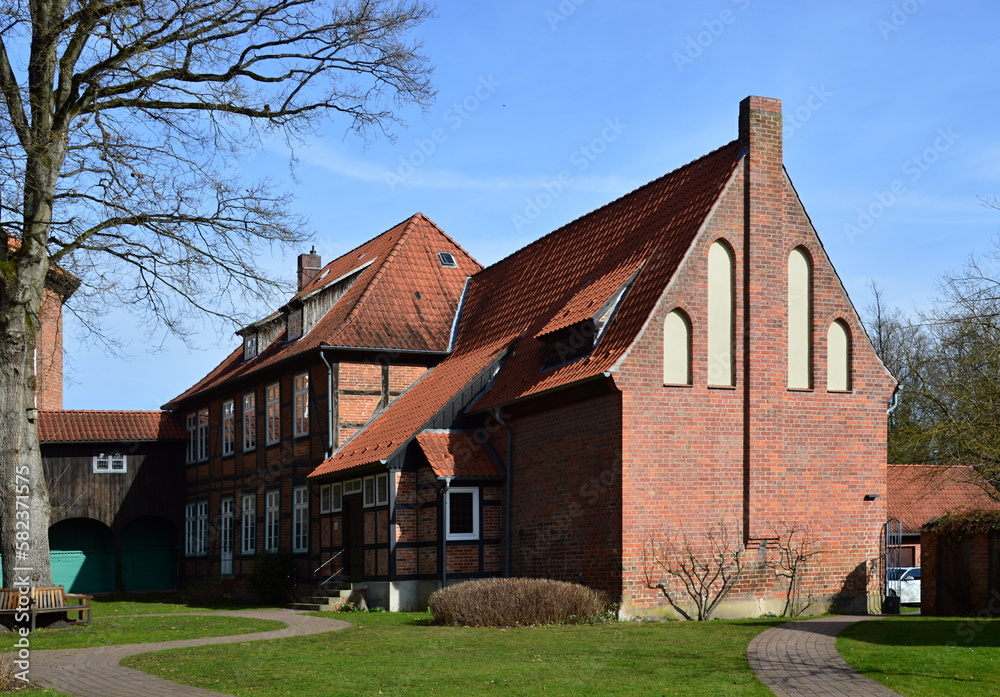 Historical Monastery in the Town Walsrode, Lower Saxony