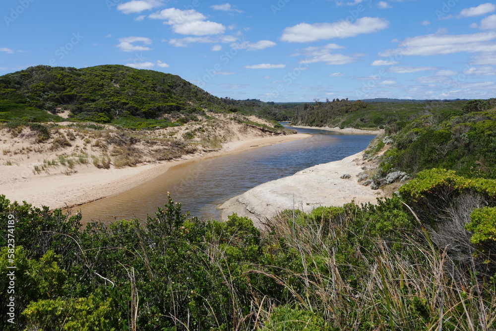 Flussmündung am Loch Ard Gorge Great Ocean Road