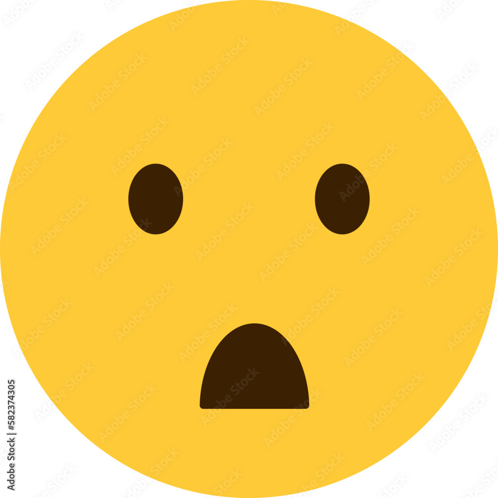 Fototapeta premium Face with Open Mouth Emoji