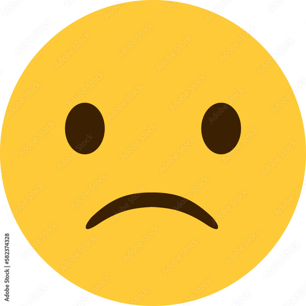 Fototapeta premium Frowning Face Emoji