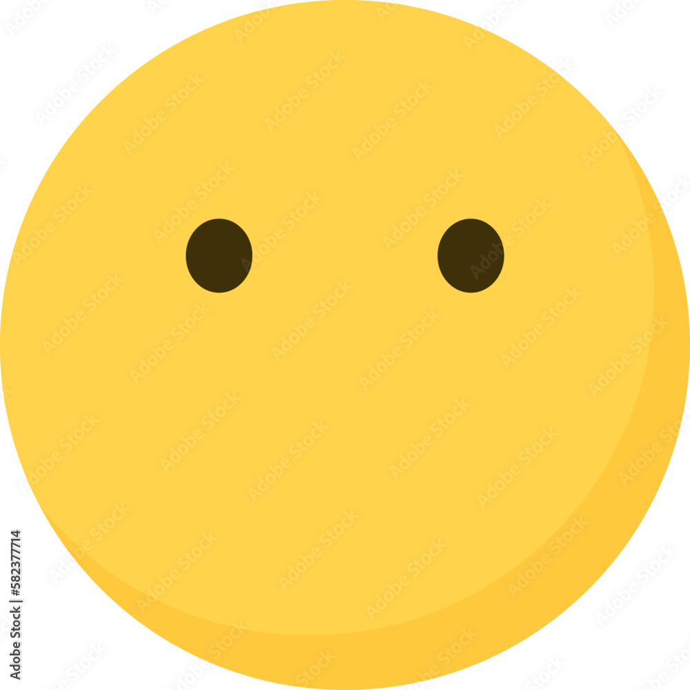 Fototapeta premium Face Without Mouth Emoji