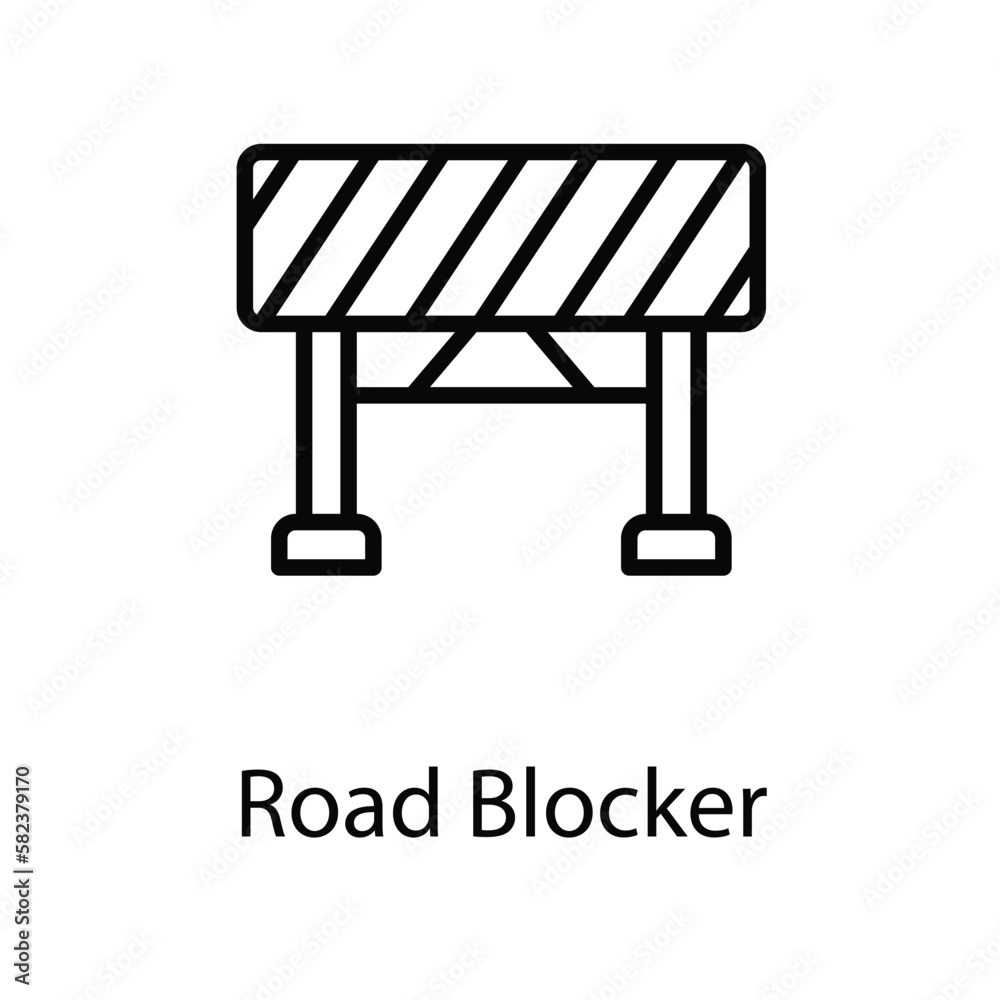 Road blocker icon design stock illustration Road blocker icon design stock illustration