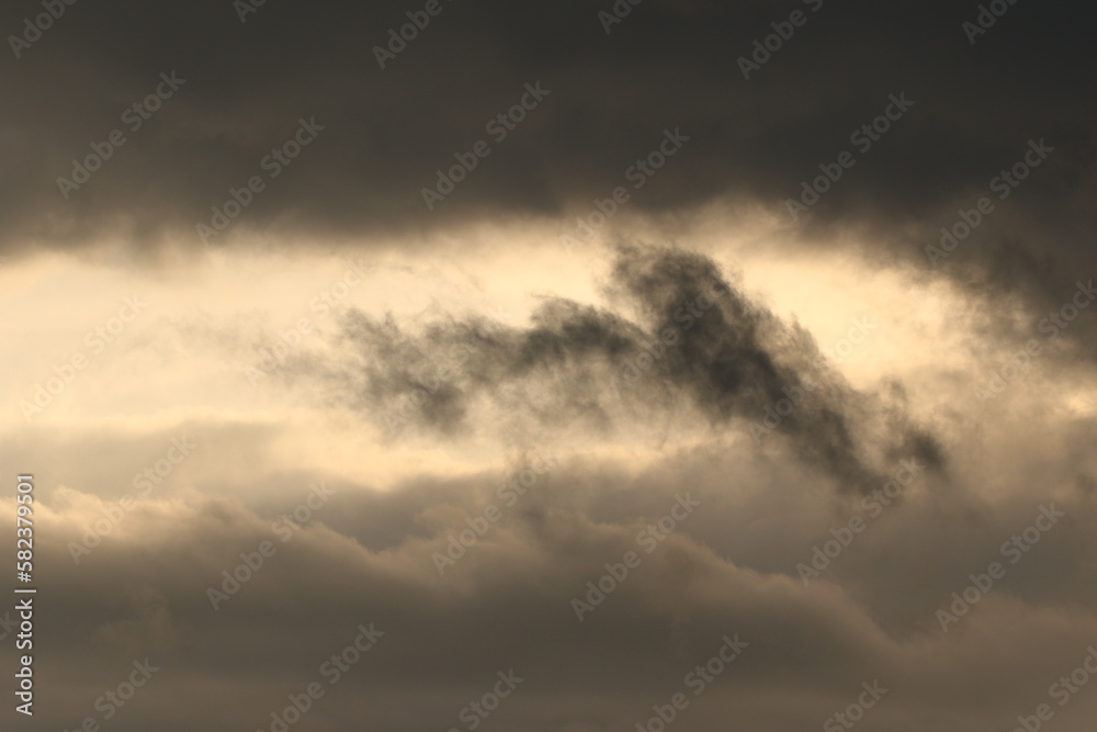 Fototapeta premium Stormy weather and dark clouds