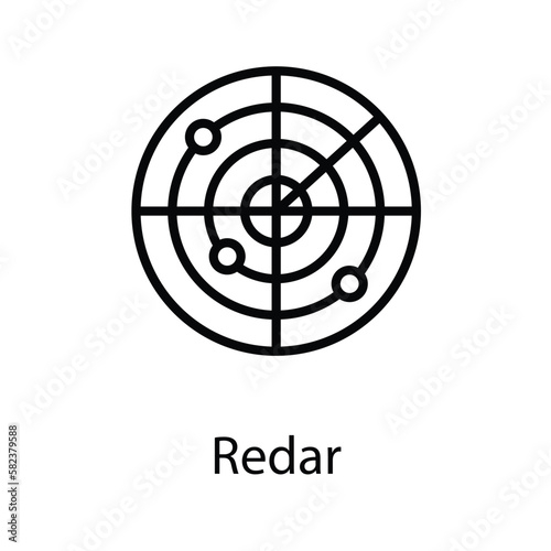 Radar icon design stock illustration