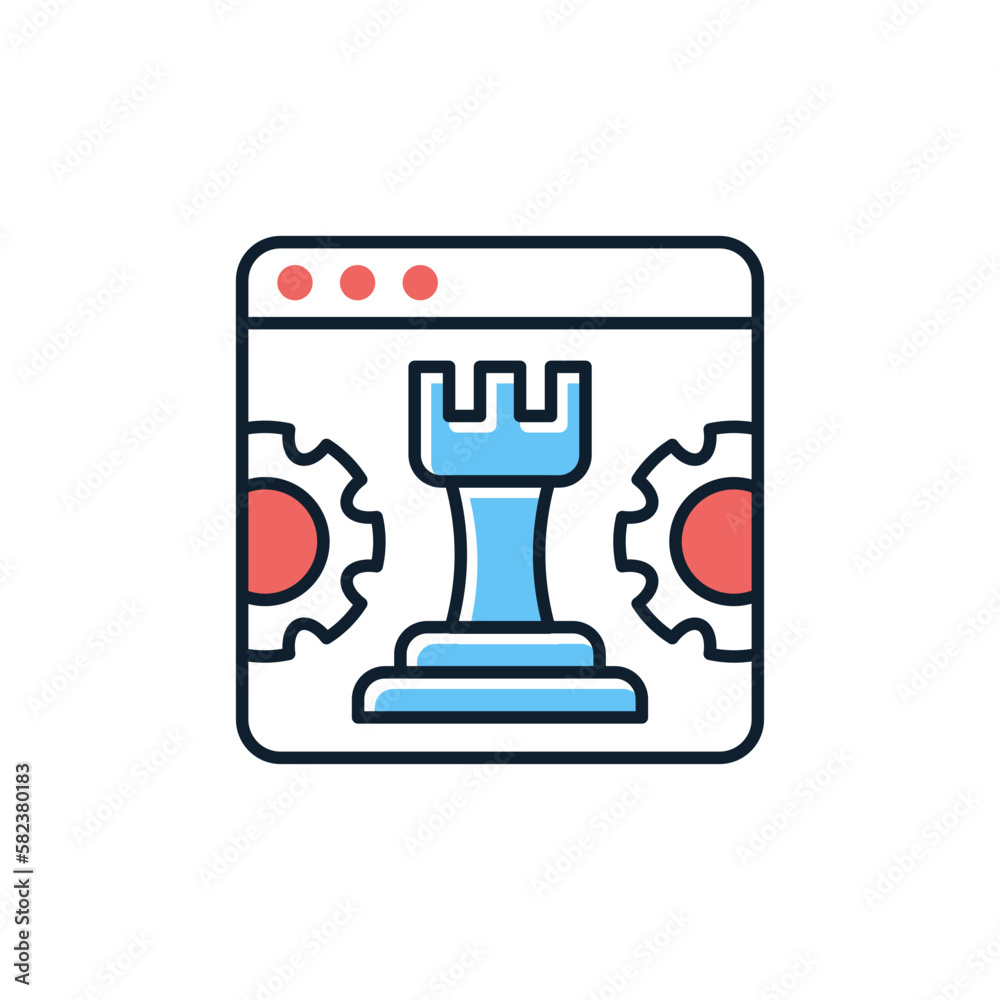 Strategy Tools icon in vector.  Illustration