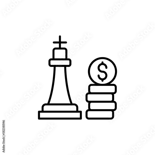 Financial Strategy icon in vector. Illustration