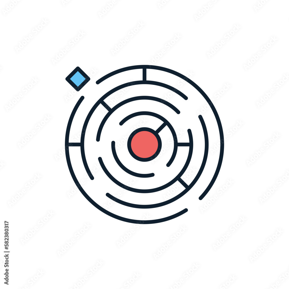 Objective icon in vector. Illustration Objective icon in vector. Illustration