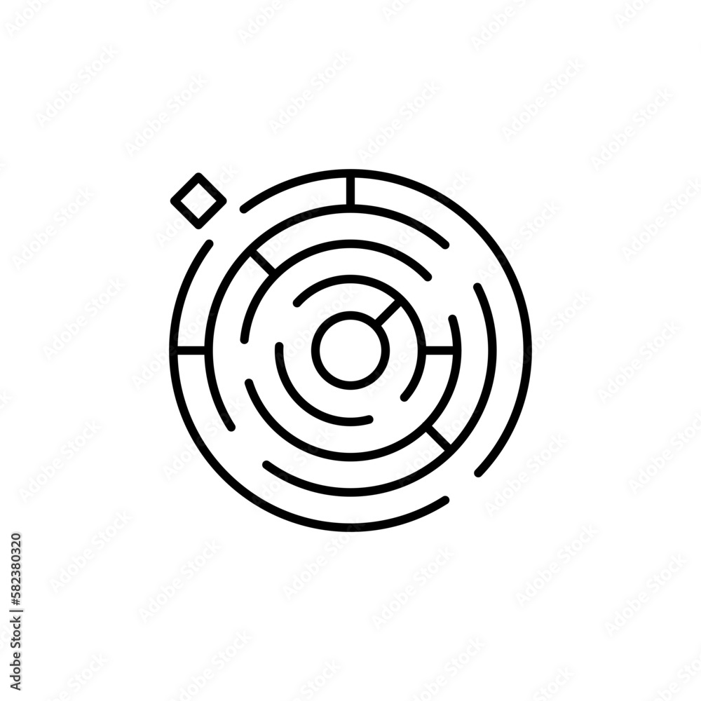 Objective icon in vector. Illustration Objective icon in vector. Illustration
