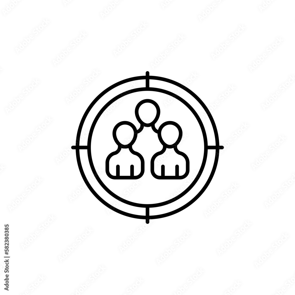 Strategic Target icon in vector. Illustration Strategic Target icon in vector. Illustration