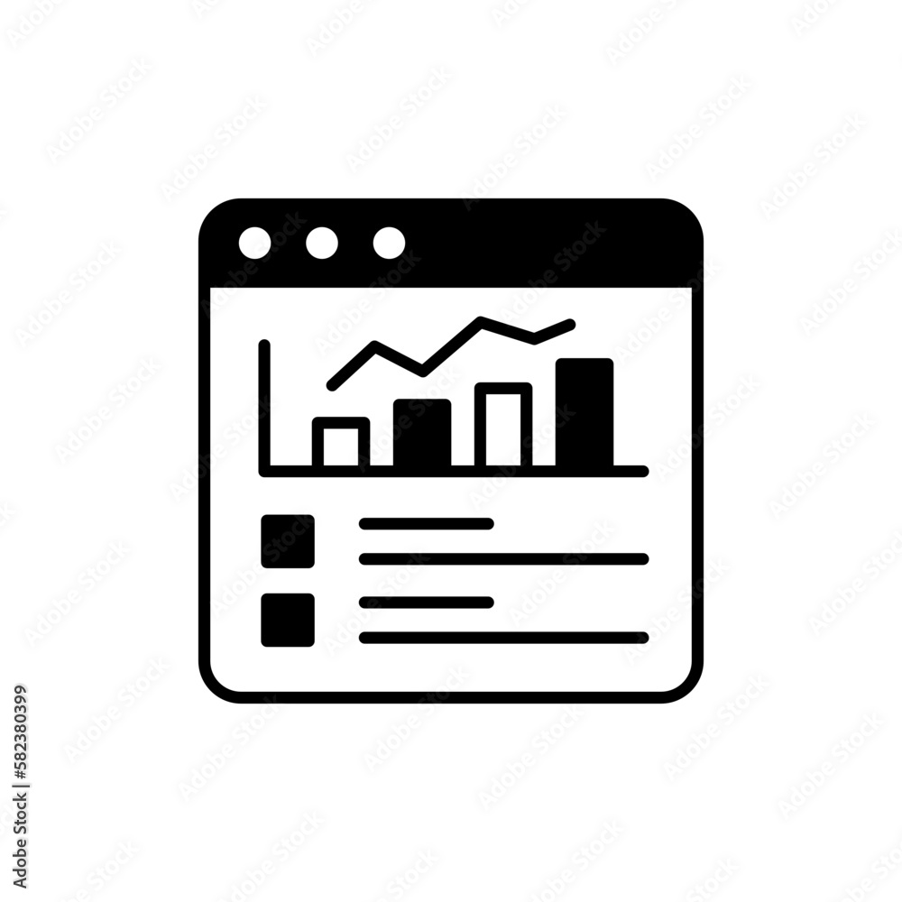 Site Statistics icon in vector. Illustration Site Statistics icon in vector. Illustration