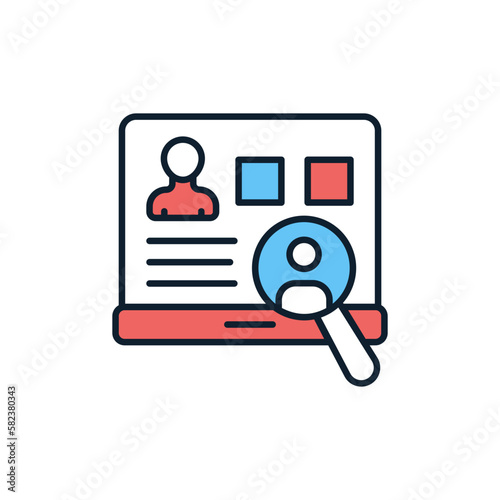 Recruitment icon in vector.  Illustration 