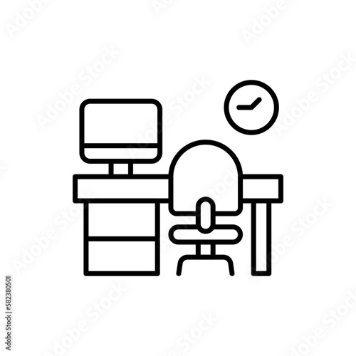 Workplace icon in vector.  Illustration