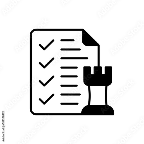 Action List icon in vector. Illustration