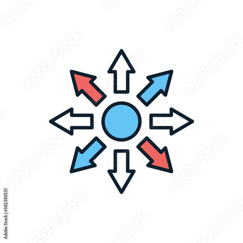 Directions icon in vector.  Illustration