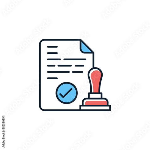 Validation icon in vector.  Illustration