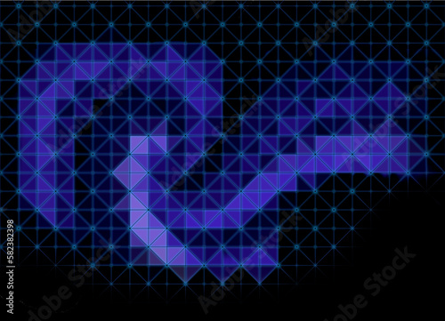 Neon stripes and squares in a combination of purple and turquoise colors