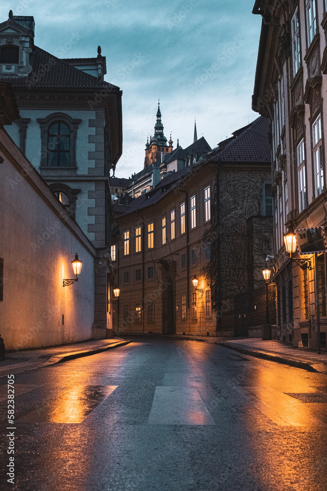 night walk in Prague