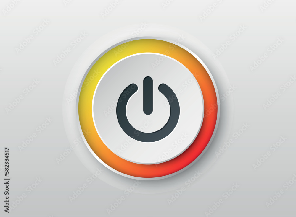 Shut down icon in flat style. Energy symbol vector illustration on isolated background. Start sign business concept. Shut down icon in flat style. Energy symbol vector illustration on isolated background. Start sign business concept.