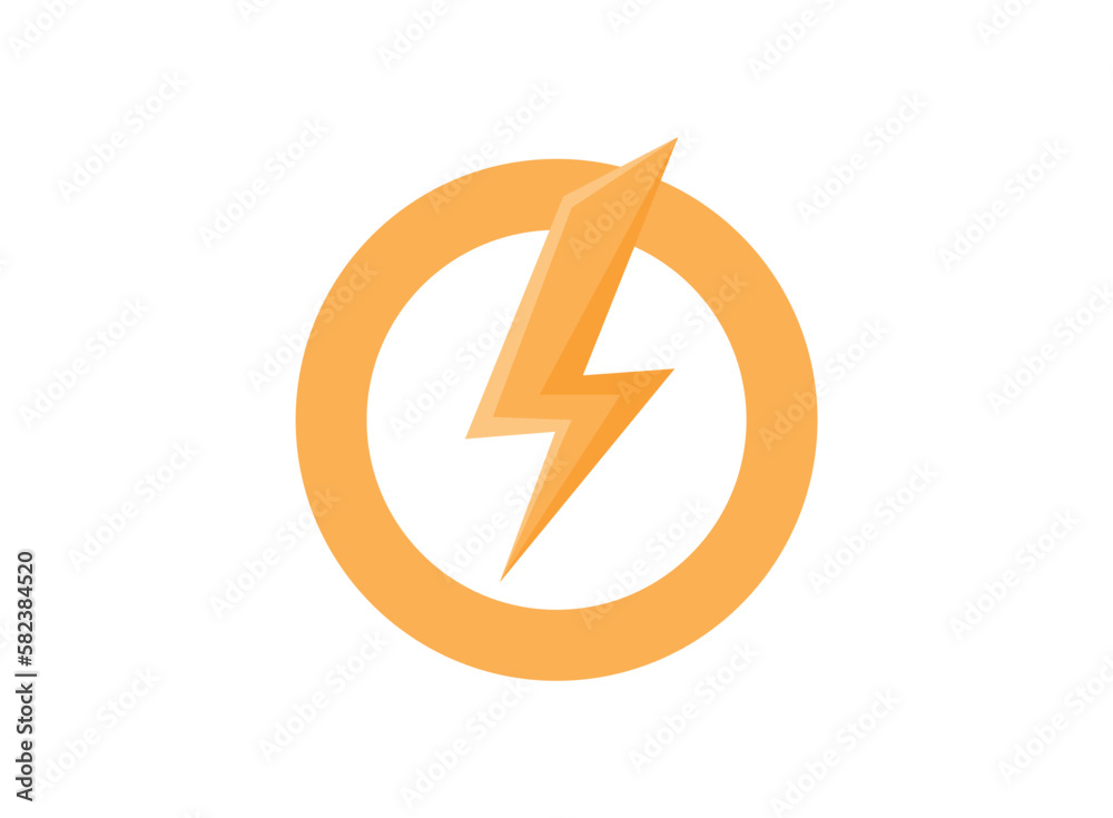 Lightning power icon in flat style. Energy symbol vector illustration on isolated background. Start sign business concept. Lightning power icon in flat style. Energy symbol vector illustration on isolated background. Start sign business concept.
