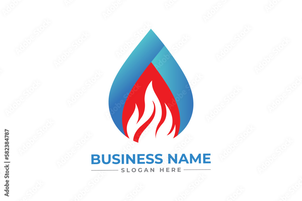 HVAC, oil, gas, air condition and heating logo HVAC, oil, gas, air condition and heating logo