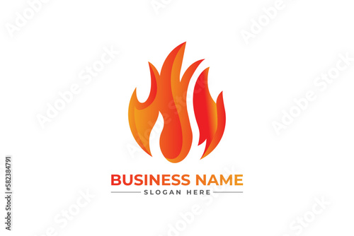 HVAC, oil, gas, air condition and heating logo	