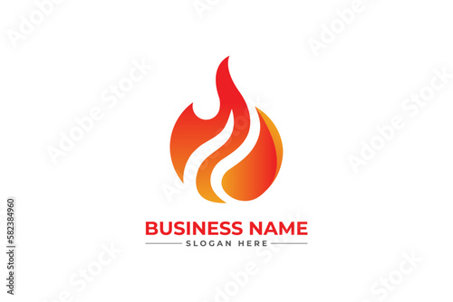 HVAC, oil, gas, air condition and heating logo	