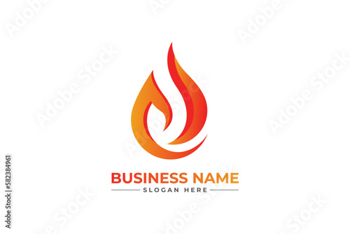 HVAC, oil, gas, air condition and heating logo	