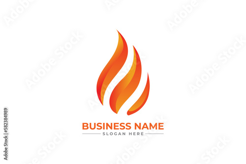 HVAC, oil, gas, air condition and heating logo	