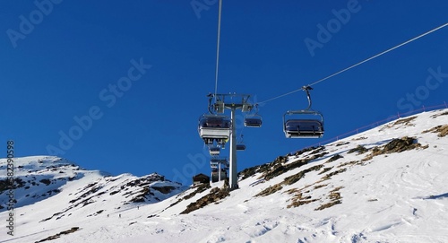winter ski season in the alps