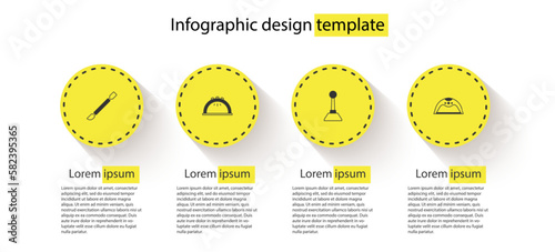 Set Cuticle pusher, Manicure lamp, Milling cutter for manicure and . Business infographic template. Vector