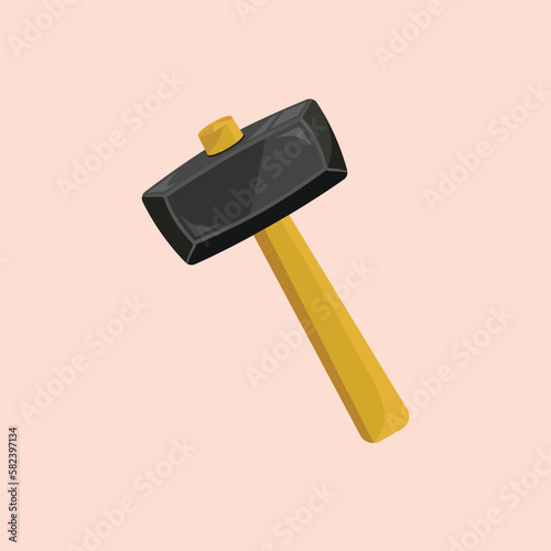 cartoon hammer vector element design template