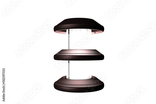 shape room light white background 3d rendering