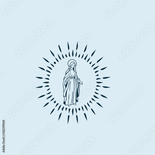 THESE HIGH QUALITY MOTHER MARIA VECTOR FOR USING VARIOUS TYPES OF DESIGN WORKS LIKE T-SHIRT, LOGO, TATTOO AND HOME WALL DESIGN