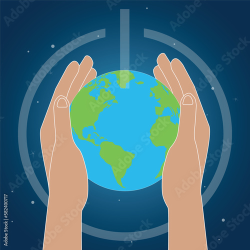 earth day concept vector 