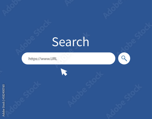 Search bar design element. Search Bar. Modern design of internet page. Vector illustration.