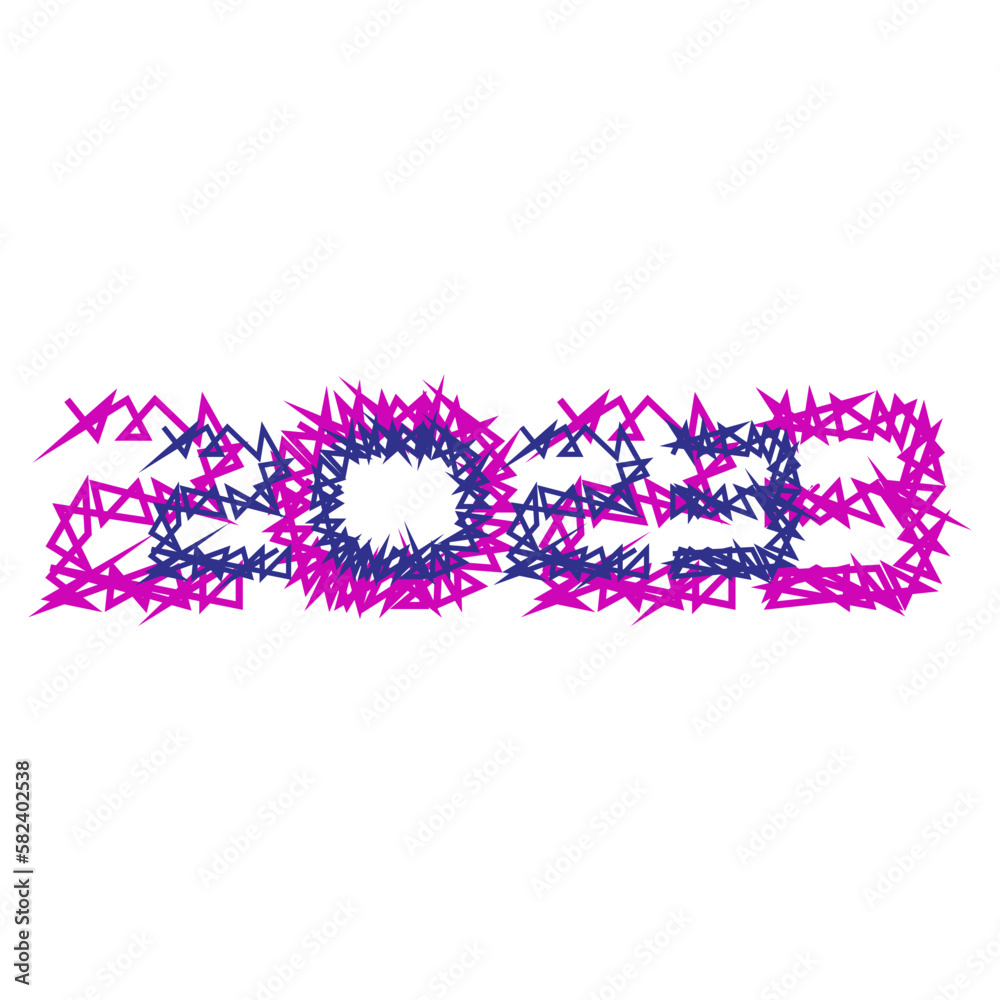 2023 logo design with abstract style and can be used as a template