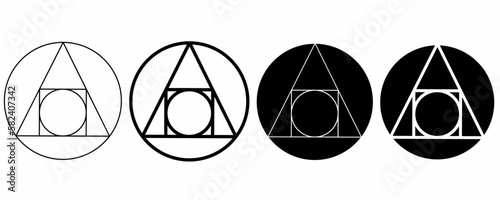 alchemy Symbol set isolated on white background