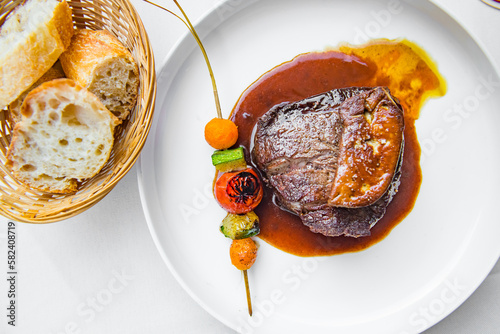 Tournedos Rossini Steak with foie gras