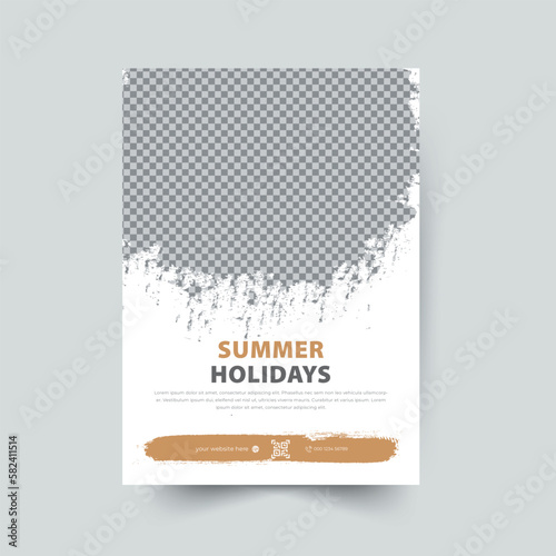 Summer holiday Travel flyer design template