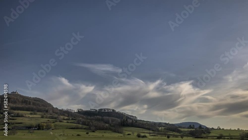 Wolken bei Sonnenuntergang - Zeitraffer