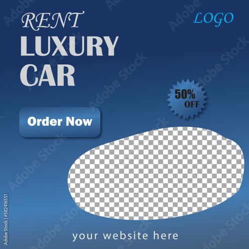 Digital business marketing social media post template. Set of editable square banner template need a car social media post template 