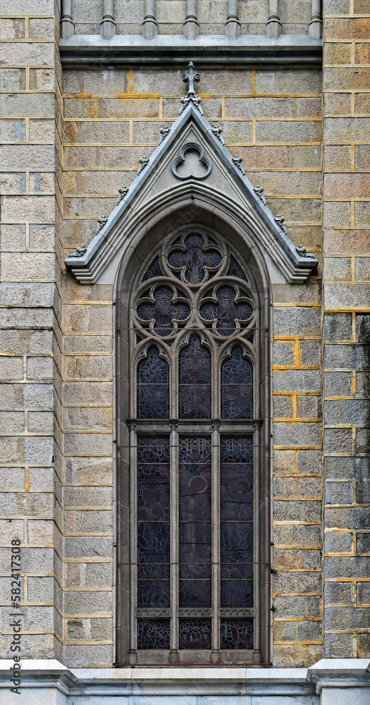 Obraz premium Window on Cathedral of Saint Peter of Alcantara in Petropolis, Rio de Janeiro, Brazil