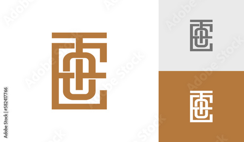 Fotografía Letter TEO initial monogram emblem logo design vector