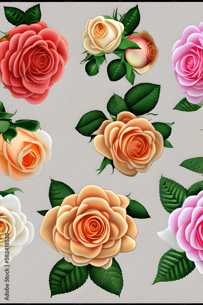 seamless background with roses